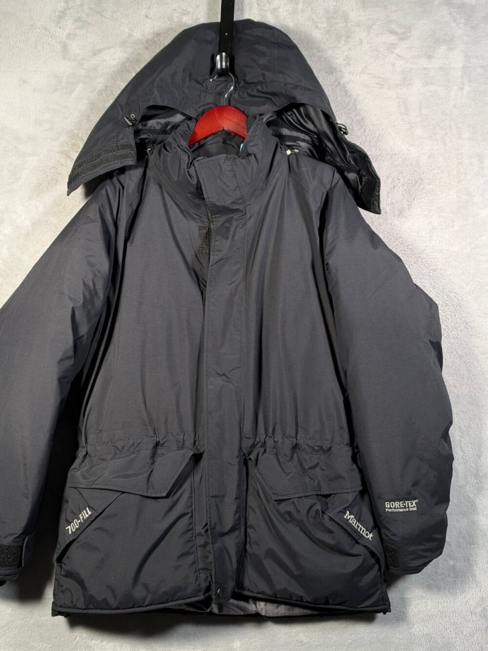 Marmot Jacket Mens M Black Mammoth Parka Gore Tex 700 Down Paragon